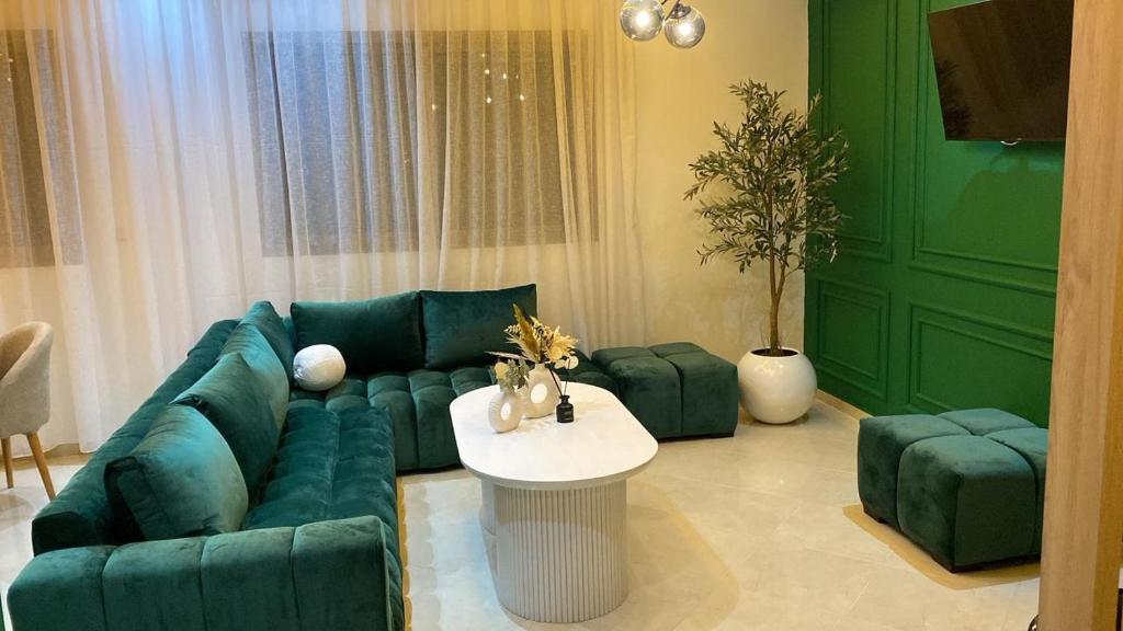 Χώρος καθιστικού στο Appartement Moderne Vert
