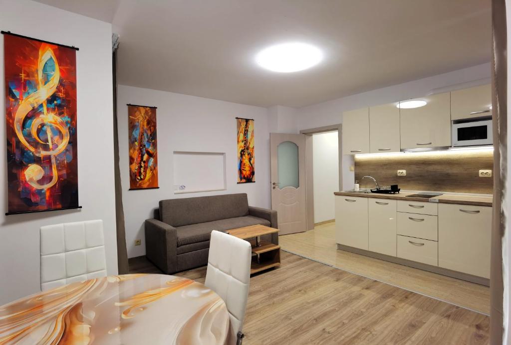 Køkken eller tekøkken på Cabacum Pleasure Beachfront Apartments