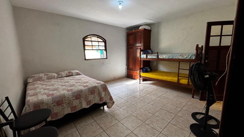 Postel nebo postele na pokoji v ubytování Apartamento a 100 metros da praia - Cordeirinho