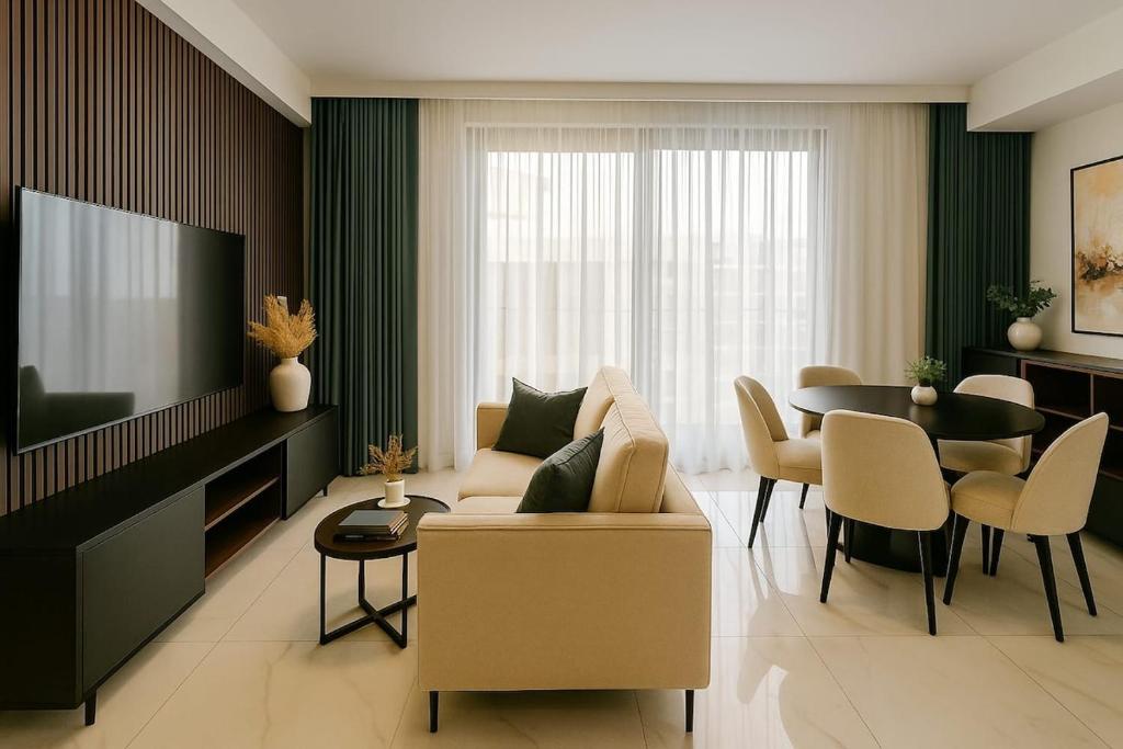 TV a/nebo společenská místnost v ubytování Luxury Living Mercury St Julians 2 Bedroom