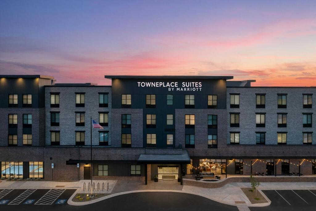 a rendering of the front of a hotel at TownePlace Suites by Marriott Bozeman West in Bozeman