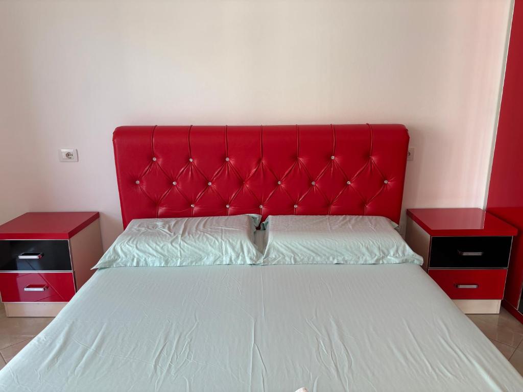 Ένα ή περισσότερα κρεβάτια σε δωμάτιο στο Chloe Beach Apartment