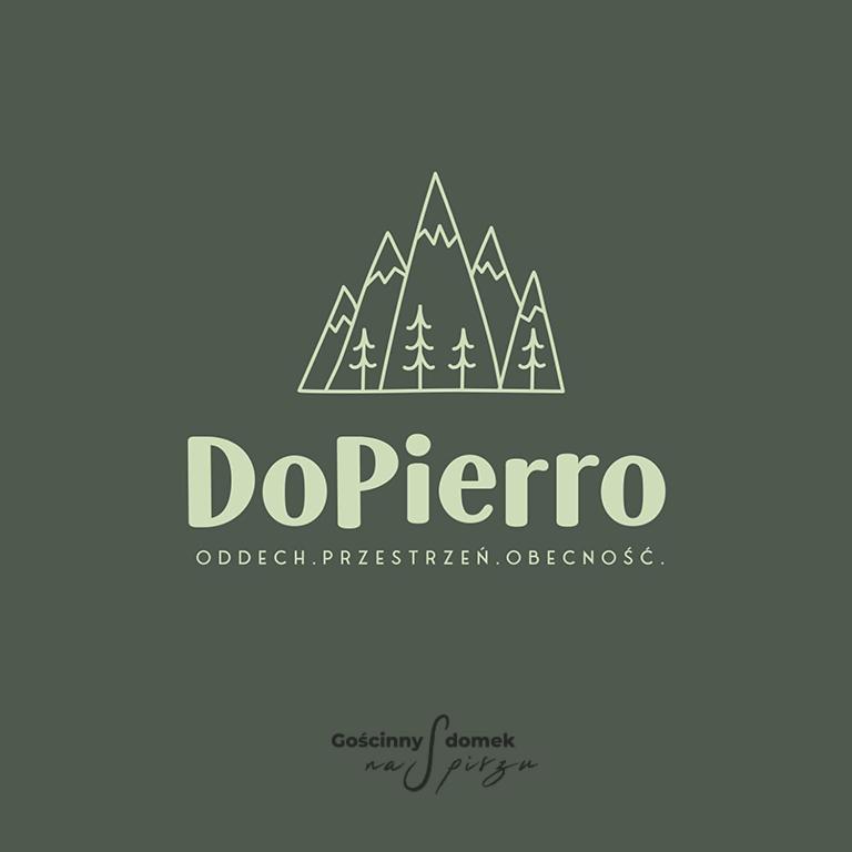 a logo for a coffee shop with a mountain at DoPierro Domek in Dursztyn