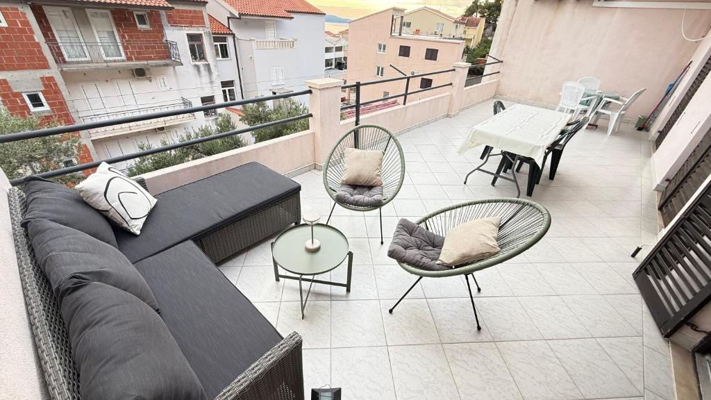 Balkón nebo terasa v ubytování Apartment Kuba Makarska