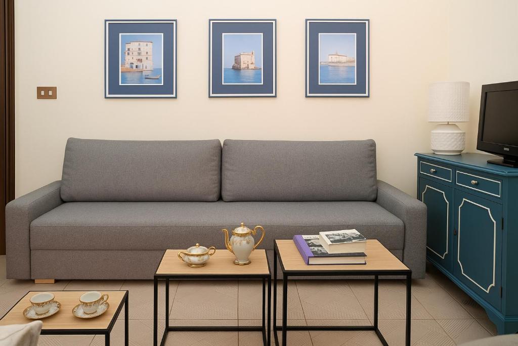 TV a/nebo společenská místnost v ubytování Casa vacanze in villa