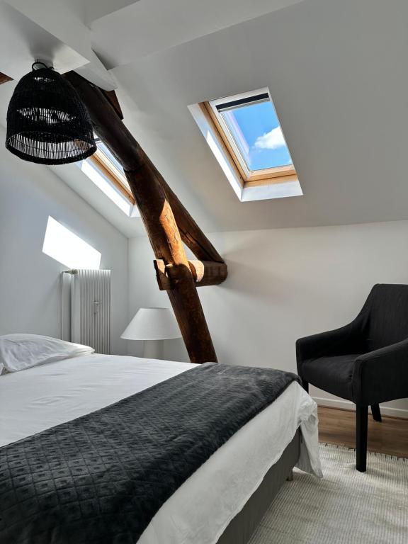 Postel nebo postele na pokoji v ubytování Le havre Isabey - Appartement coquet et calme