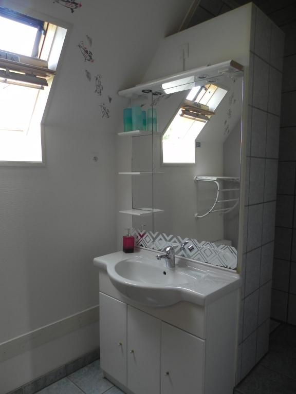 Koupelna v ubytování Chambre de pouligny