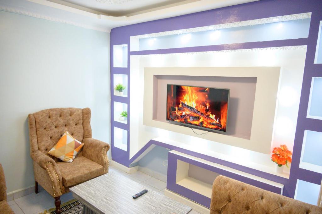 Posezení v ubytování SpringStone executive apartment A18