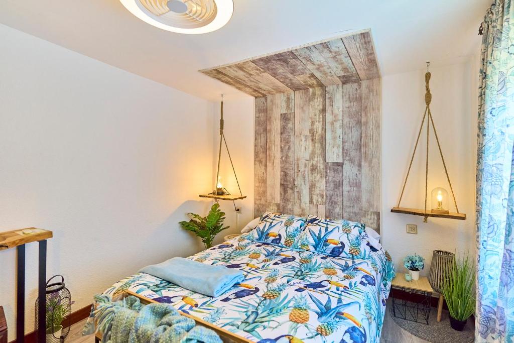 Postel nebo postele na pokoji v ubytování Casa Rural Laila