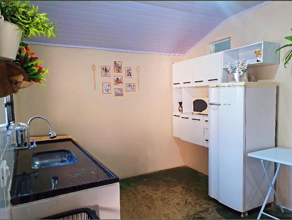 Η κουζίνα ή μικρή κουζίνα στο Casa Aconchego