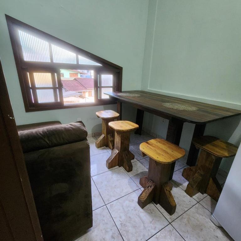 Ruang duduk di Hostel do Vale - Brusque