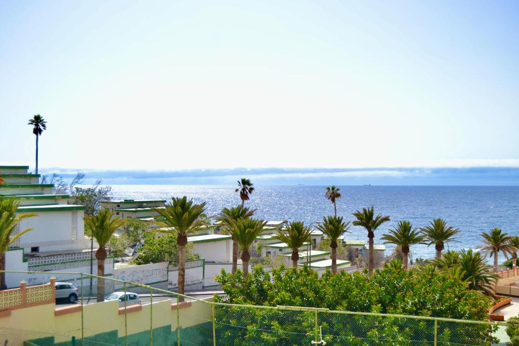 a view of the ocean from a resort at Apartamento Dispa beach in Punta Larga