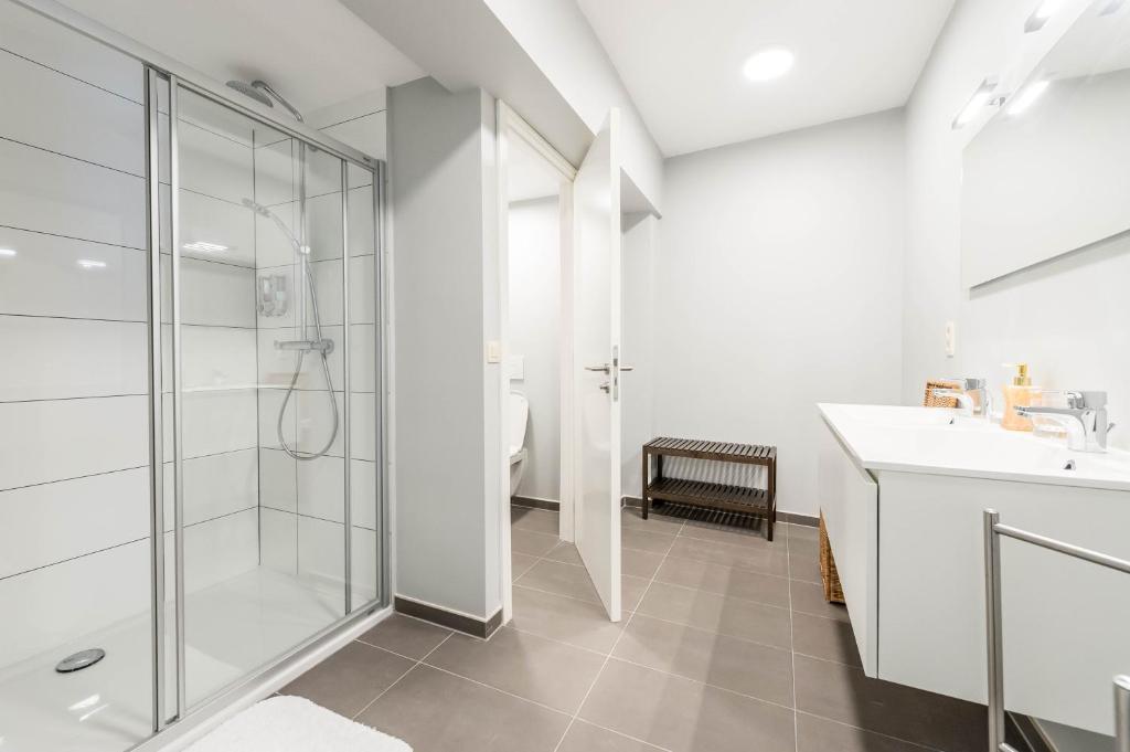 Koupelna v ubytování Hotel Temse