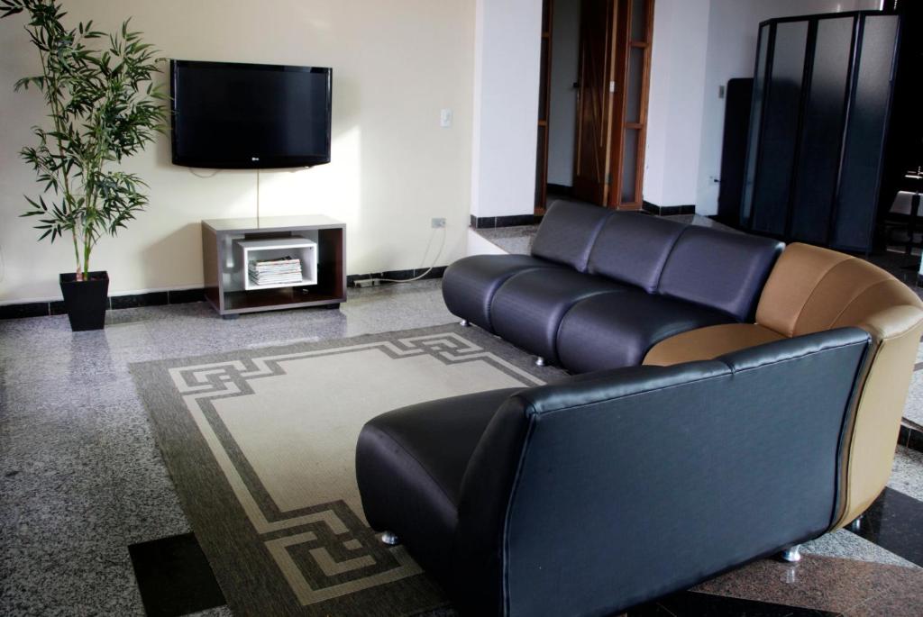 TV a/nebo společenská místnost v ubytování Hotel Midas