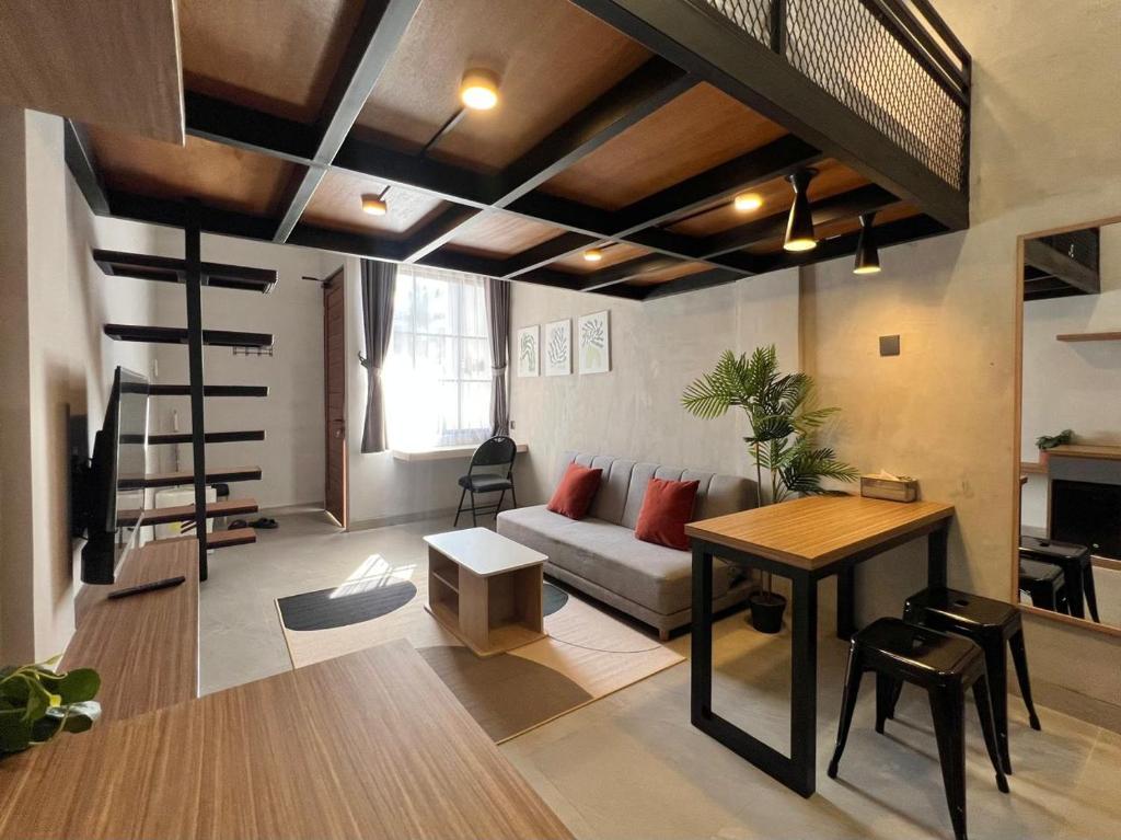 Χώρος καθιστικού στο De Kamar Mezzanine