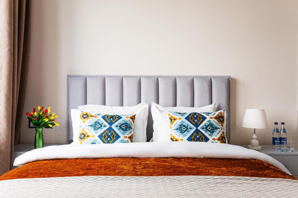 Ένα ή περισσότερα κρεβάτια σε δωμάτιο στο Sky Flat