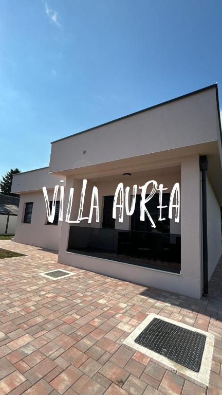 a building with a sign that reads villa antica at Villa Aurea in Bihać