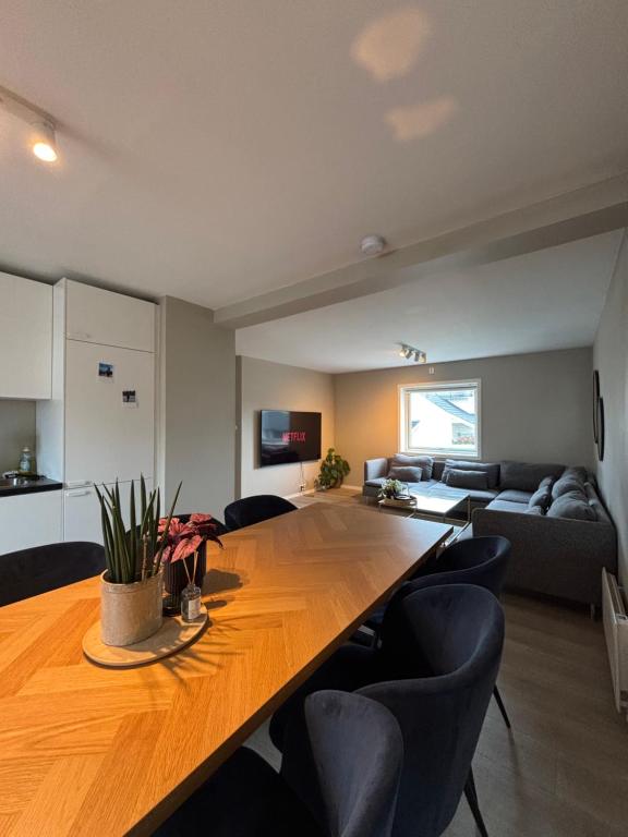TV a/nebo společenská místnost v ubytování Modern and central 2-bedroom apartment