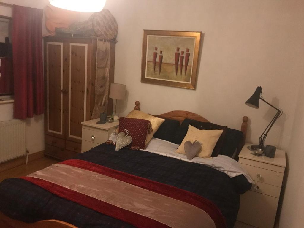 科克Riverside in Coppervalley Vue的一间卧室，床上有枕头