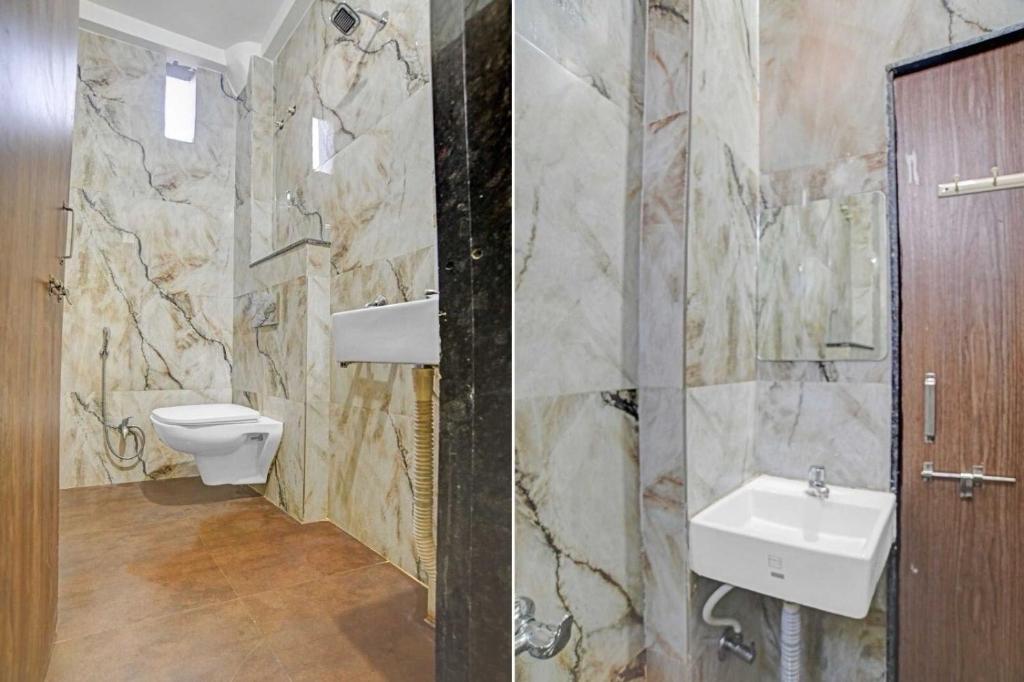 Ένα μπάνιο στο Hotel O Ujjain Railway Station Formerly Hotel Sanjay Kasliwal