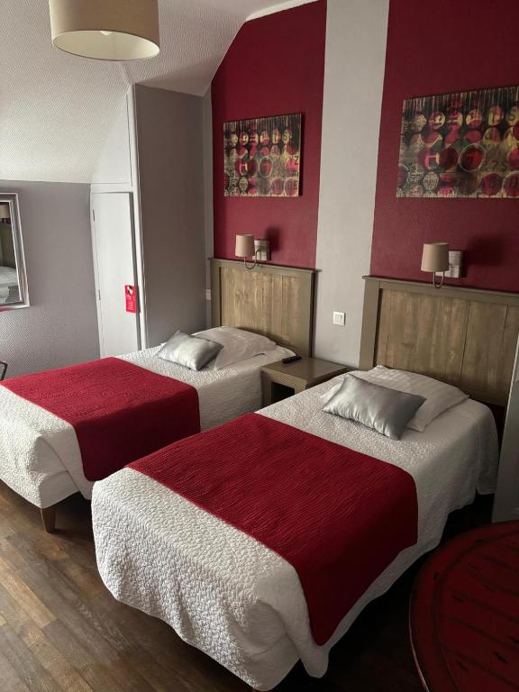 Hôtel Le Pont de l'Aube - Tweepersoonskamer Met 2 Aparte Bedden
