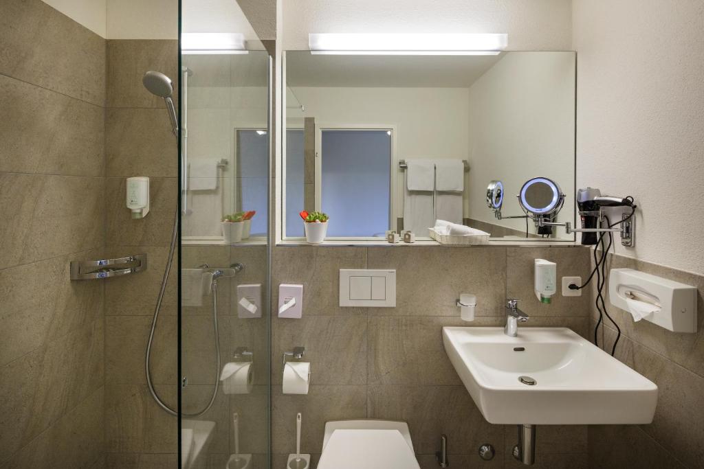 Koupelna v ubytování VitalBoutique Hotel Zurzacherhof