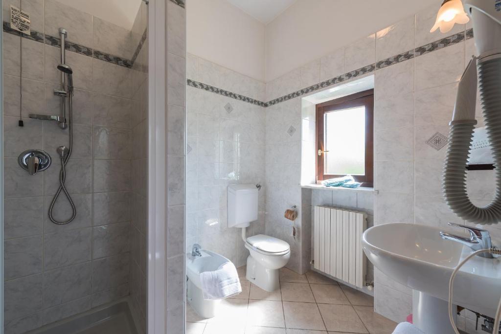 Koupelna v ubytování Hotel Belvedere