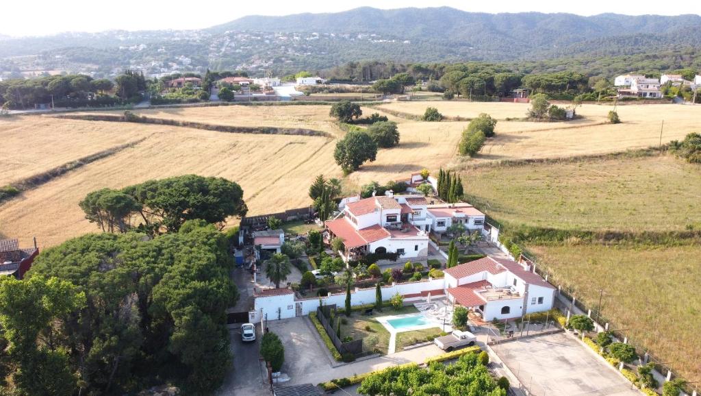 an aerial view of a house in a field at Villa de Gracia Casa 4 in Tordera