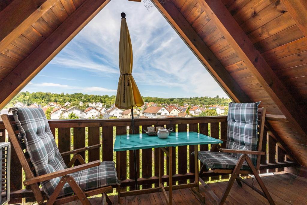 Balkón nebo terasa v ubytování Ferienwohnung Moritz