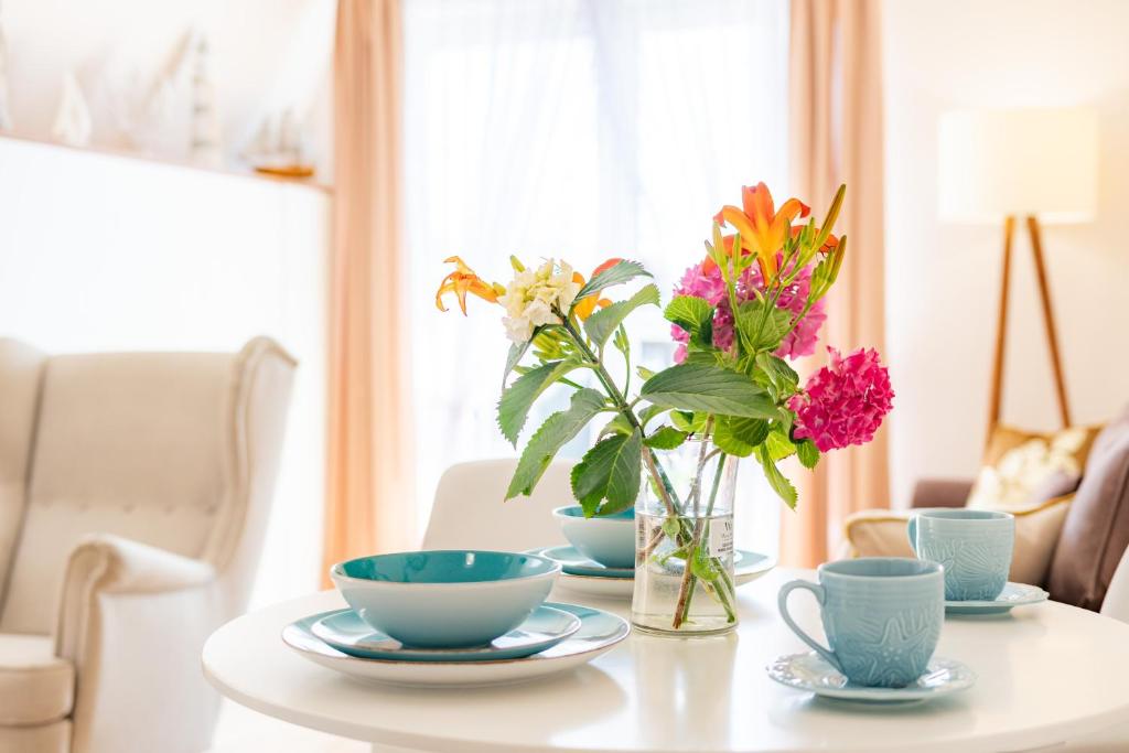 Posezení v ubytování Apartament Bursztynowy