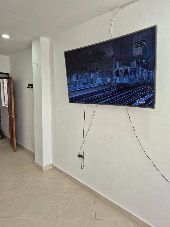 TV a/nebo společenská místnost v ubytování Cerete con Estilo