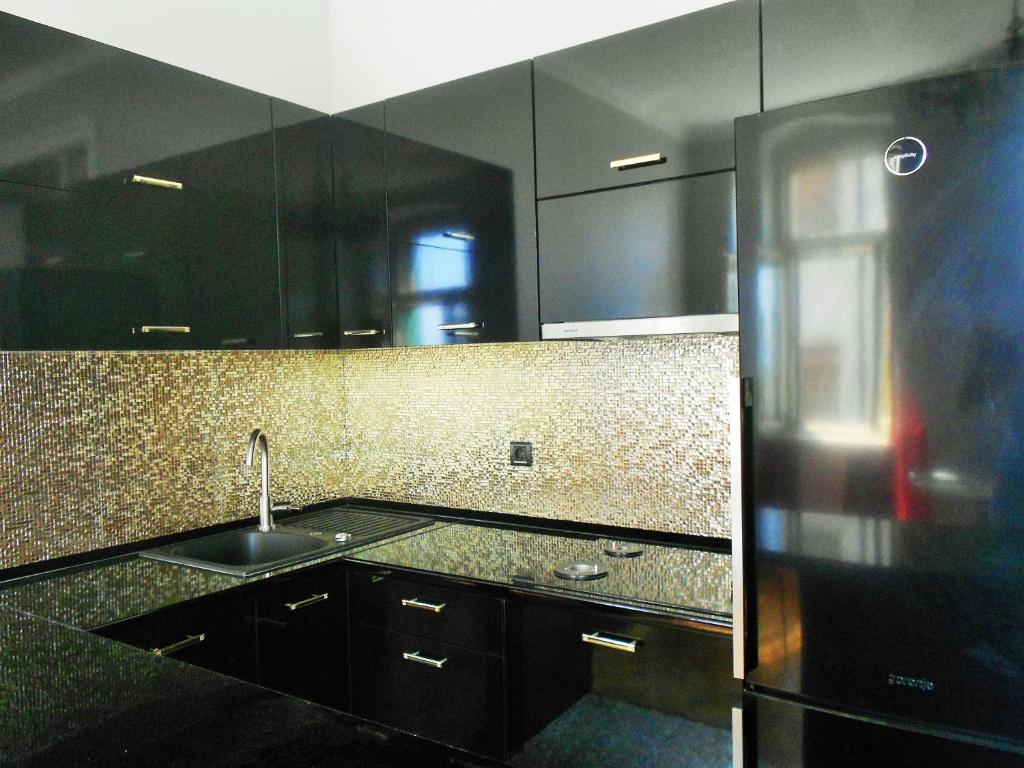 A kitchen or kitchenette at Apartment Villa Helios