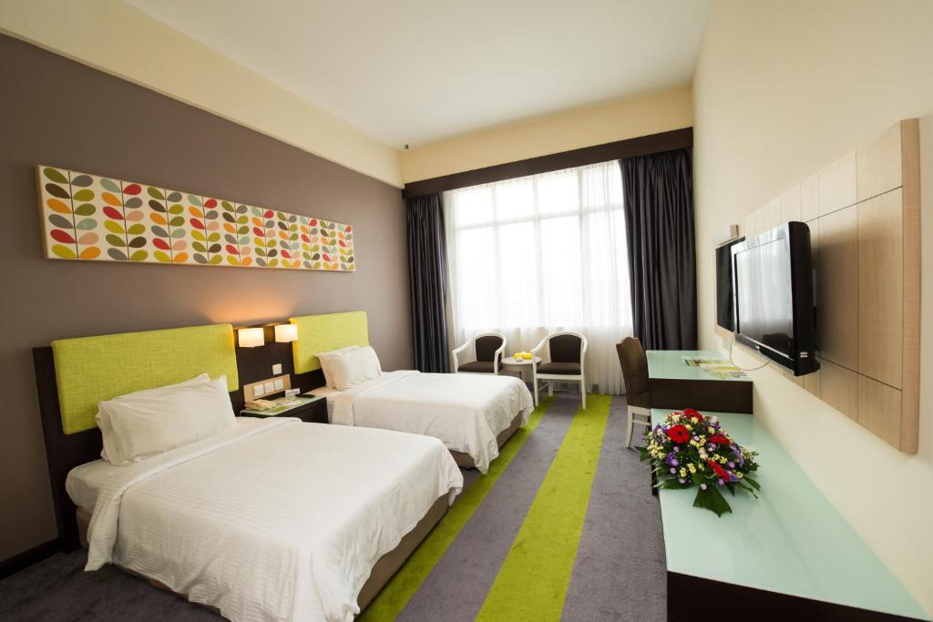 TV a/nebo společenská místnost v ubytování Mega View Hotel