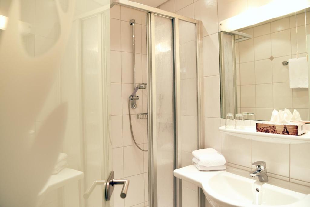 Koupelna v ubytování Hotel Hirschen