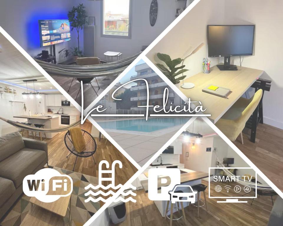 TV/trung tâm giải trí tại Le Félicità- T2 - Parking - Piscine