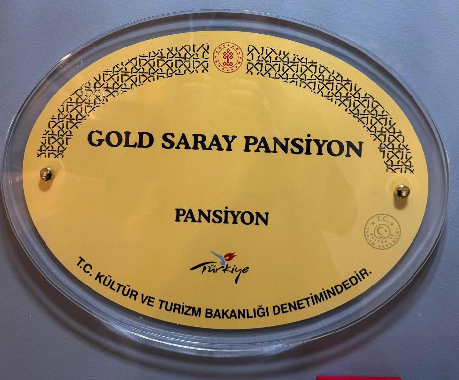 Certifikát, hodnocení, plakát nebo jiný dokument vystavený v ubytování GOLD SARAY PANSİYOn