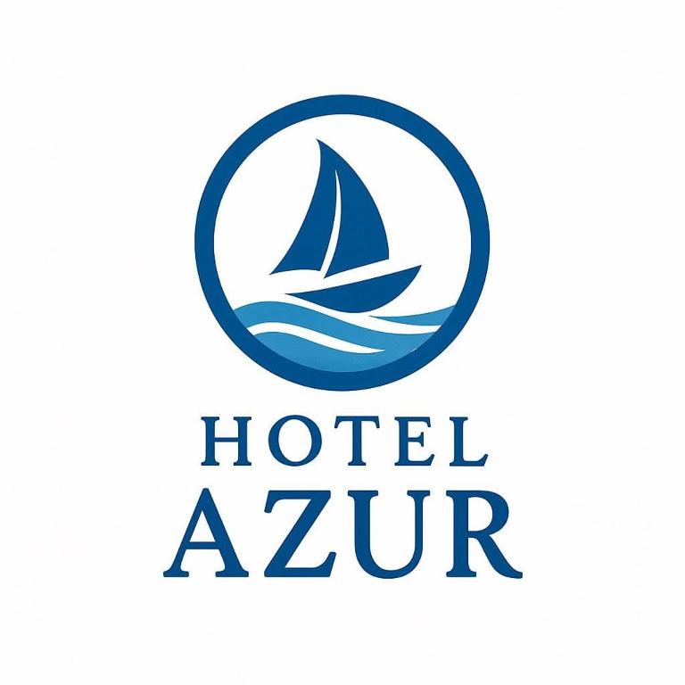 a logo for a hotel zermatt with a boat in it at Hotel Azur in Costinesti