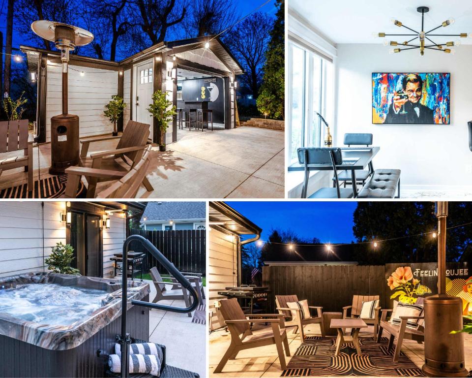 Αίθριο ή υπαίθριος χώρος στο Gatsby Theme Near Downtown with Hot Tub & Game Room