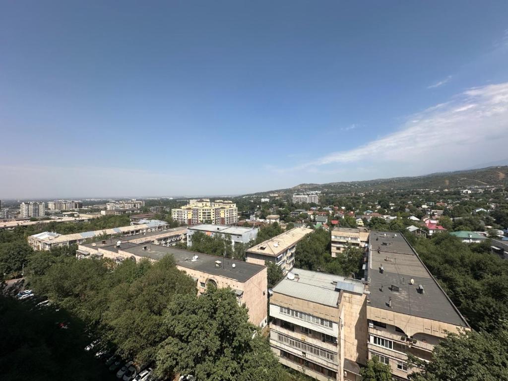 Nespecifikovaný výhled na destinaci Almaty nebo výhled na město při pohledu z apartmánu