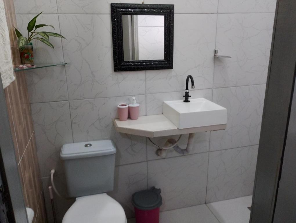 Koupelna v ubytování Pousada Flores