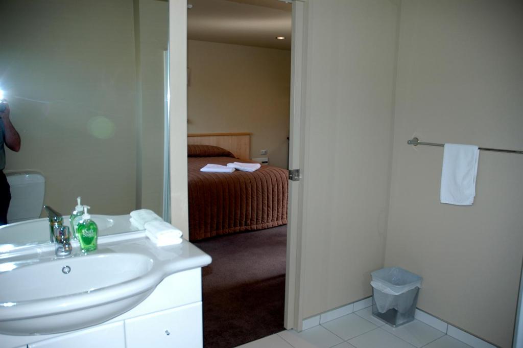Koupelna v ubytování Kaikoura Gateway Motor Lodge