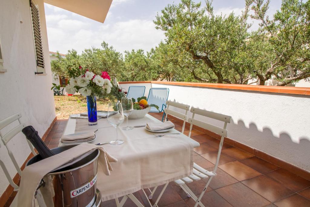 Balkón alebo terasa v ubytovaní Casale la Macina Residence Scopello