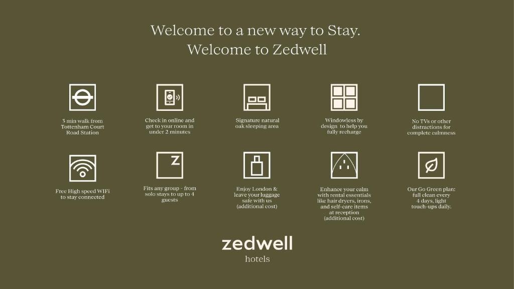 Zedwell Underground Hotel Tottenham Court Rd - Resim 22