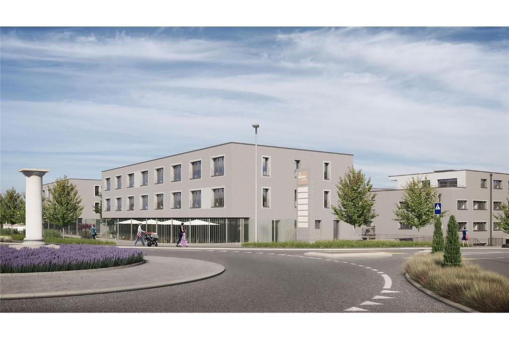 a rendering of a building with a winding road at Hine Adon Avenches in Avenches