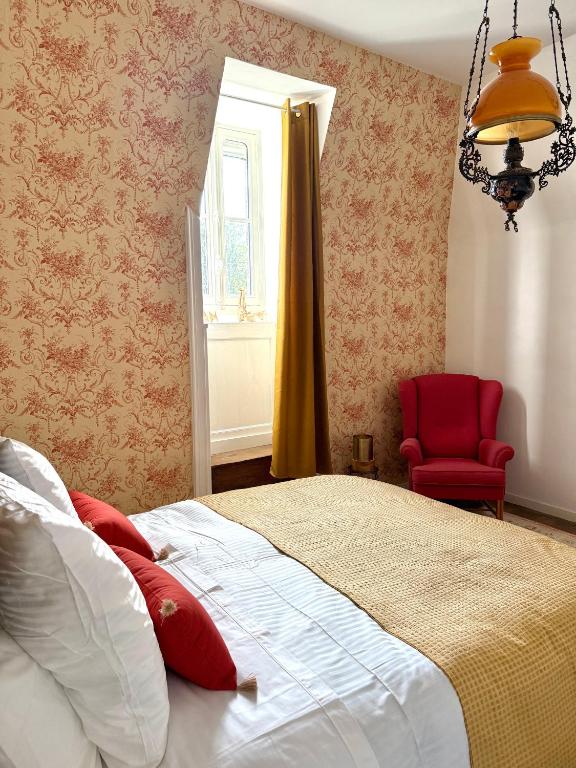Coin de Paix - Château de Launay - Chambre Lit Queen-Size Avec Vue Sur Jardin