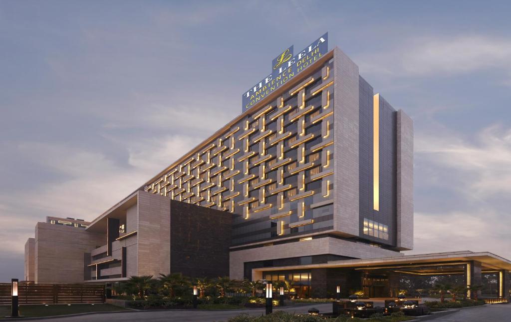 a rendering of a hotel building with at The Leela Ambience Convention Hotel Delhi in New Delhi