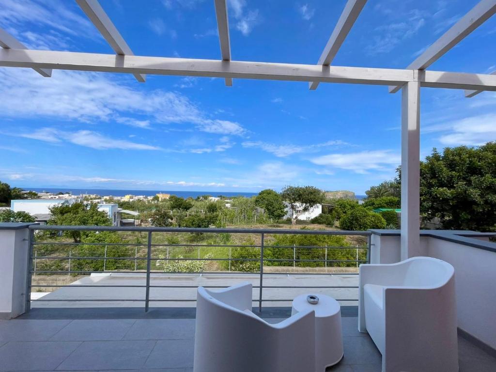 a view from the balcony of a house at Relais Villa Verde in Ventotene