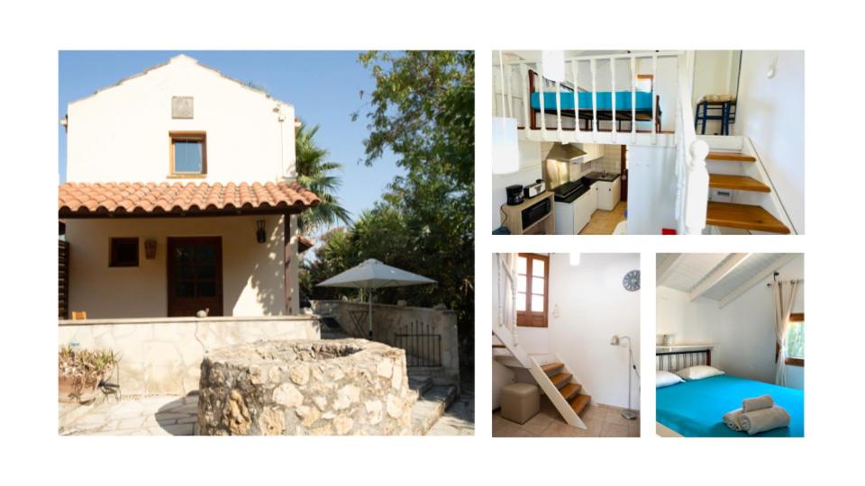 a collage of pictures of a house at Hidden Gem at Kiani Beach in Kalyves