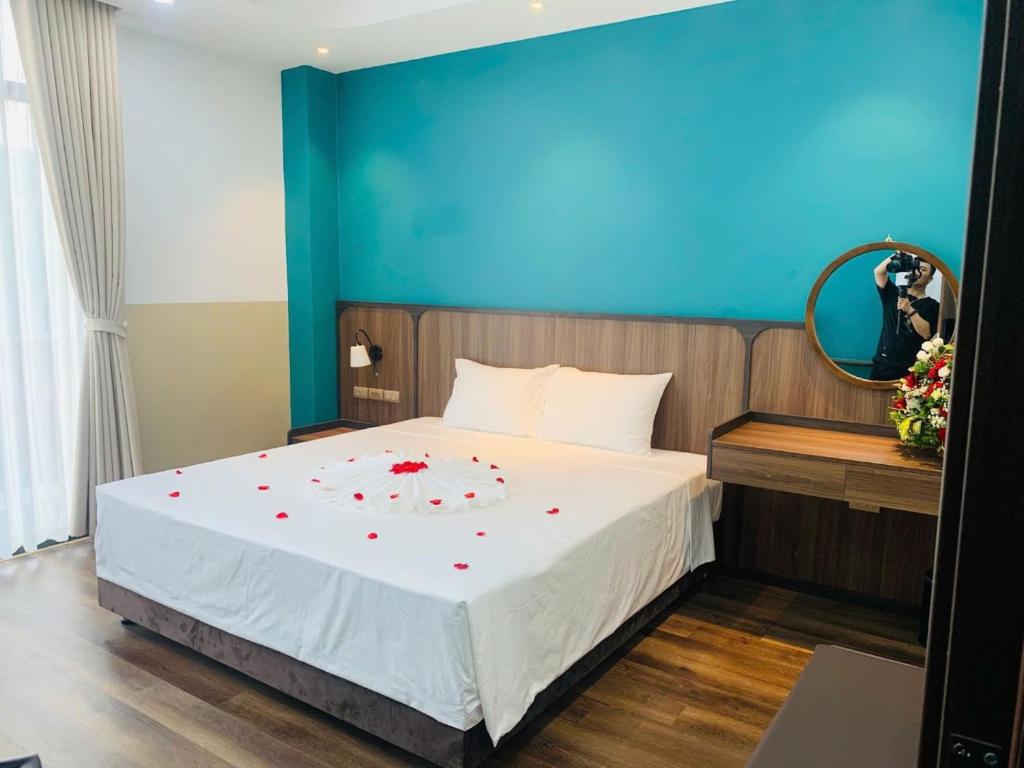 Кровать или кровати в номере BlueSeavia