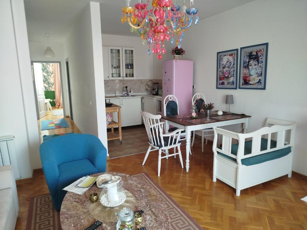 Posezení v ubytování Gold Apartments